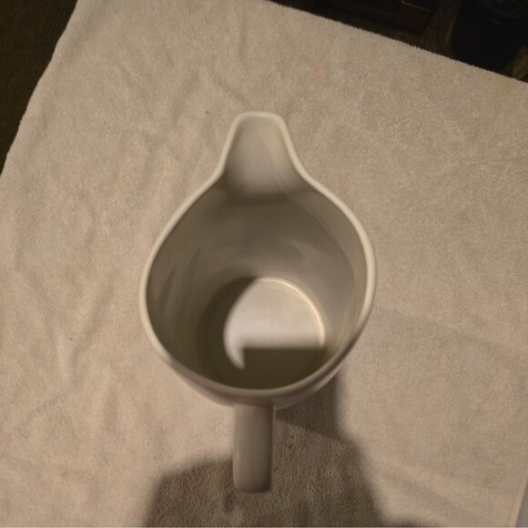 HEARTH & HAND MAGNOLIA Stoneware Pitcher Sour Cream Gray Stripes NWT - Picture 7 of 7